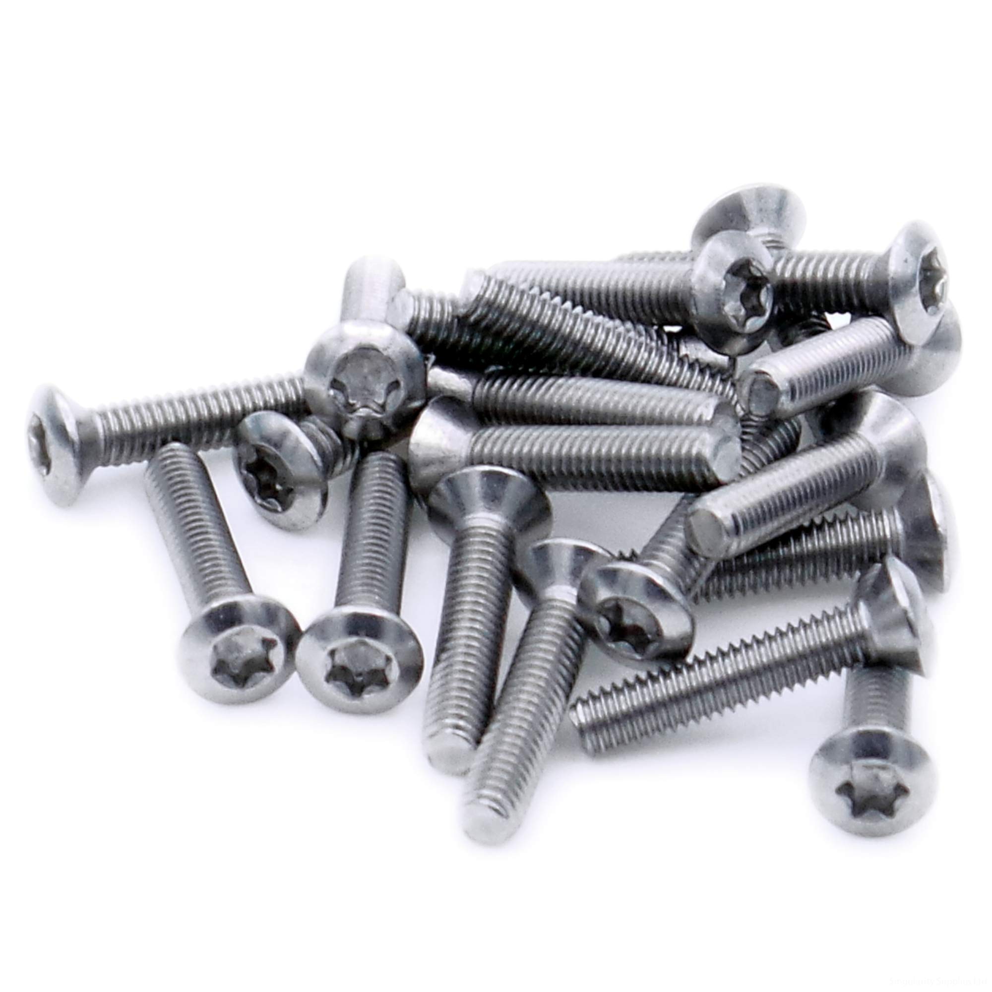M2 (2mm x 10mm) TX Socket Raised Countersunk Machine Screw (Bolt) - Stainless Steel (A2) (Pack of 20)