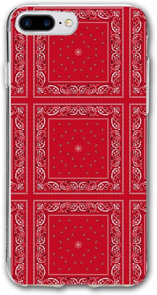 Amazon Com Iphone 7 Plus Case Iphone 8 Plus Case Black Border Red Bandana Colorful Paisley Bandanna Drop Protection For Apple Iphone 7 Plus Iphone 8 Plus 5 5