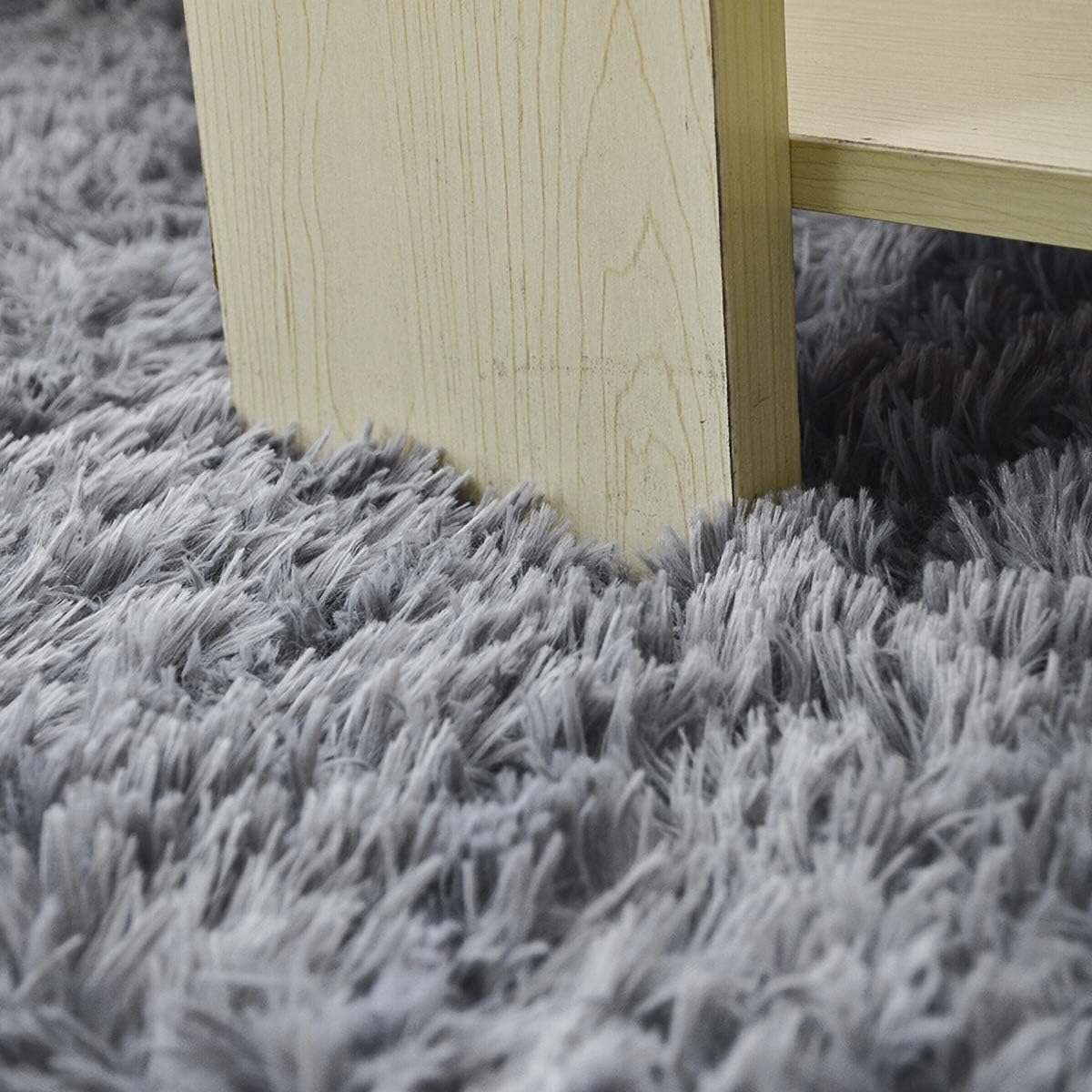 Andecor Soft Fluffy Bedroom Rugs - 4 x 6 Feet Indoor Shaggy Plush Area Rug for Boys Girls Kids Baby College Dorm Living Room Home Decor Floor Carpet, Grey: Home & Kitchen