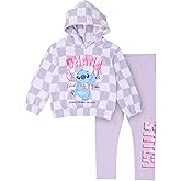 Disney Stitch Girls’ Fleece Hoodie and Jogger Pants Set, 2-Piece Outfit