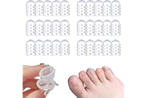 CUKUX 2024 New Silicone Toe Protector, Anti-Crossover, Premium Gel Toe Guard for Small Toes, Breathable Toe Cap Suitable for Men and Women, Protective Sleeve for Corns, Blisters, and Ingrown Toenails.