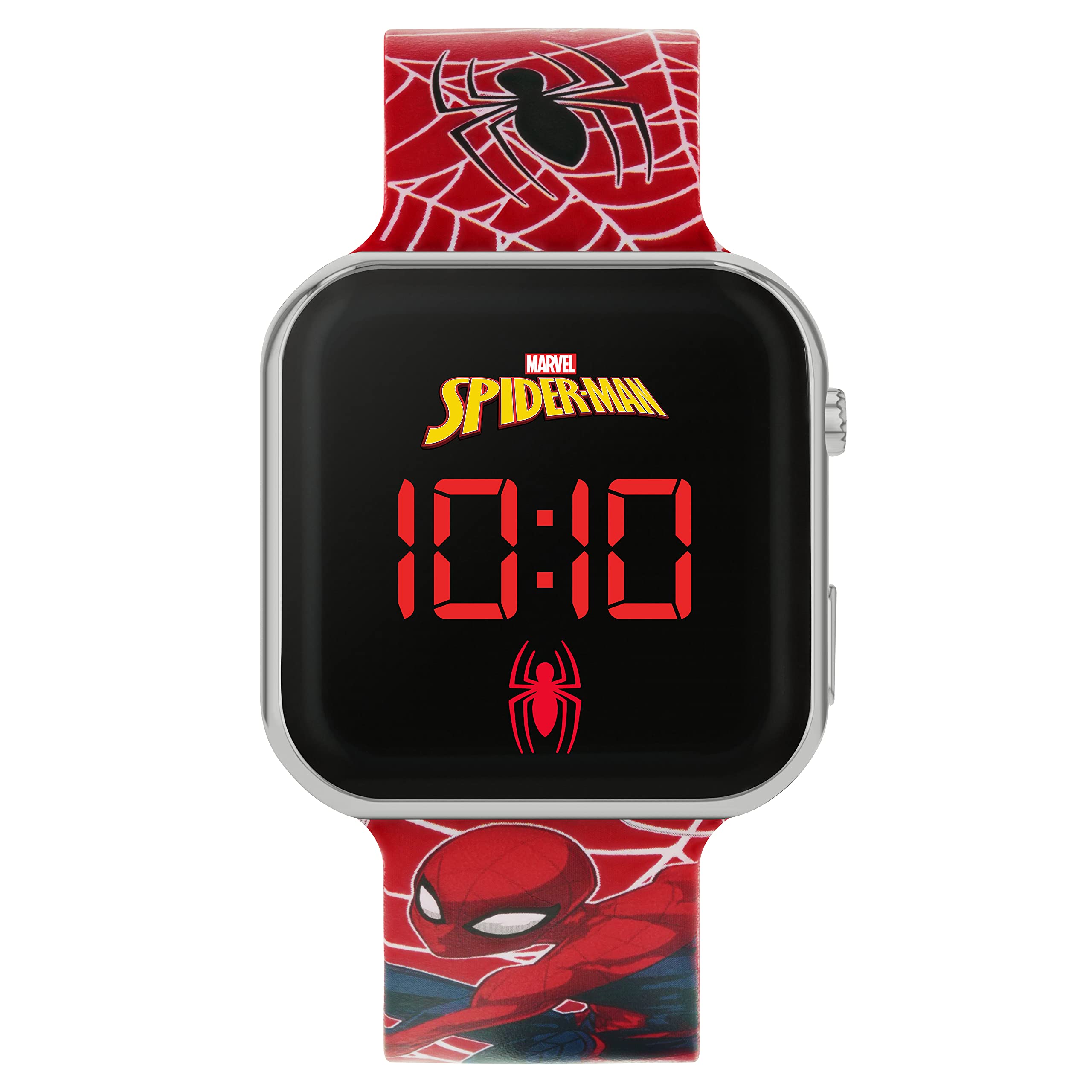 Spiderman Boy's Digital Quartz Watch with Silicone Strap