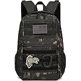 SunForMorning Kids Tactical Backpack Army Molle Bookbag Military Boys Backpack for School, Outdoor, Camping, Black CM