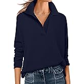 ANRABESS Womens Polo V Neck Long Sleeve Sweaters Lightweight Dressy Casual Business Basic Knit Pullover Top 2025 Fall Outfits