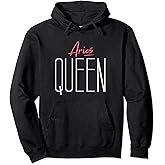 Aries Queen / Classy Aries Woman Birthday Astrology Sign Pullover Hoodie