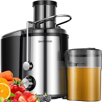SHARDOR Juicer 800W 3-Speed Centrifugal Stainless Steel High Yield