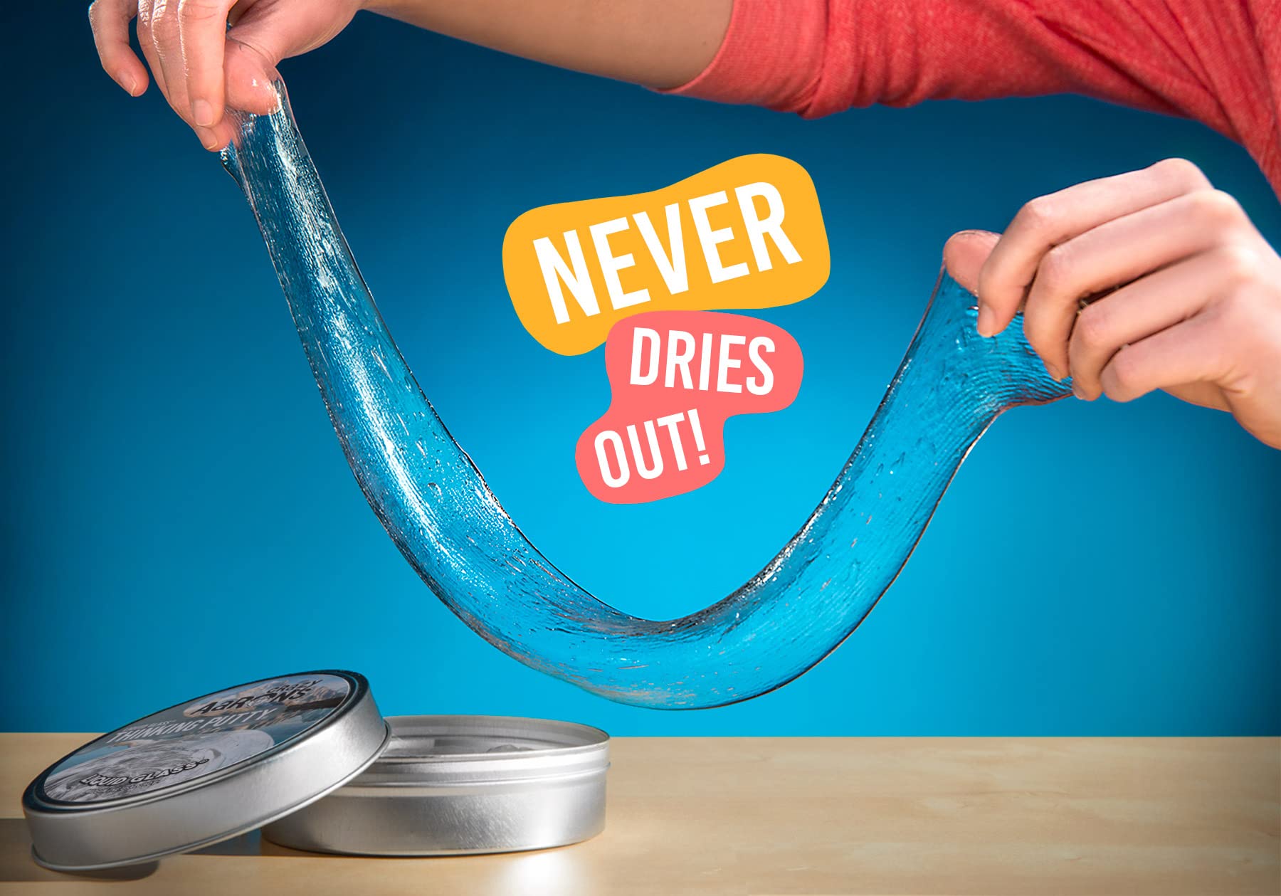 Crazy Aaron's Thinking Putty - Liquid Glass - See-Through Putty for Kids and Adults in a 4