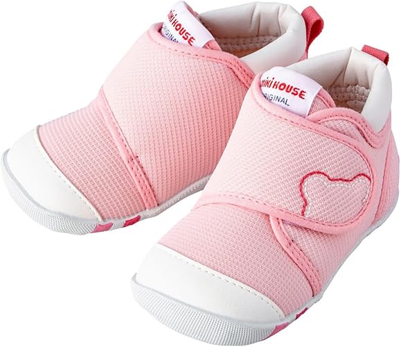 Amazon Mikihouse ミキハウス キッズデザイン賞受賞 ポリエステルメッシュ ファーストベビーシューズ 13 5cm ピンク Mikihouse ファーストシューズ