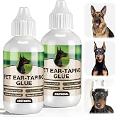 Mysora 2 Pack Liquid Bonding Cement for Dogs, 60ml Each, Pet Ear Glue | Dog Ear Bonding Cement, Non Toxic Skin Adhesive for Pet Training, Waterproof, Easy Wash Off with Soap &amp; Water