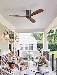 Sofucor Ceiling Fan no Lights, 52 Inch Low Profile