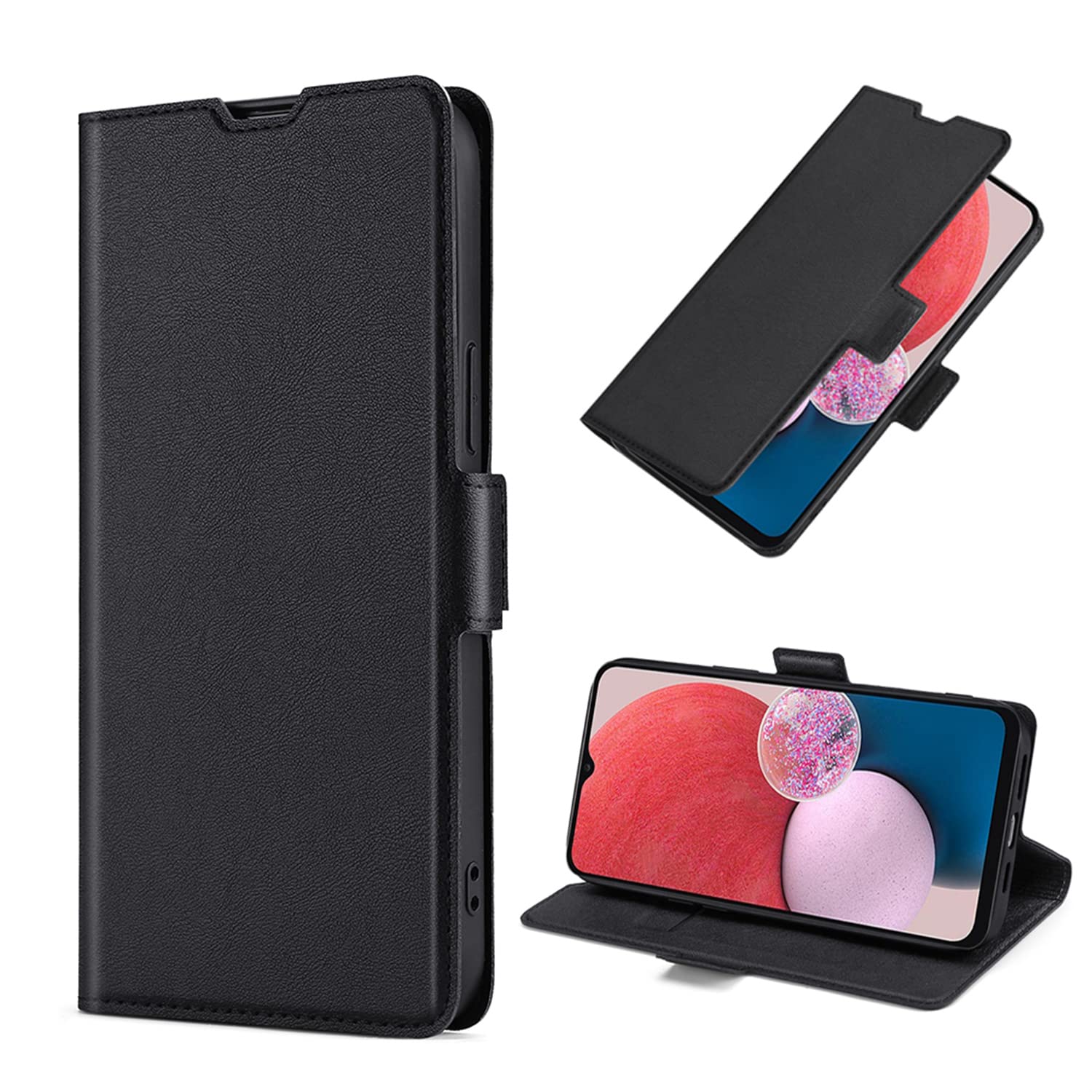 RonRun for Honor 90 Lite 5G Wallet Case, Vintage Leather Flip Wallet Phone Case with Credit Card Holder Cover for Honor 90 Lite 5G - Black