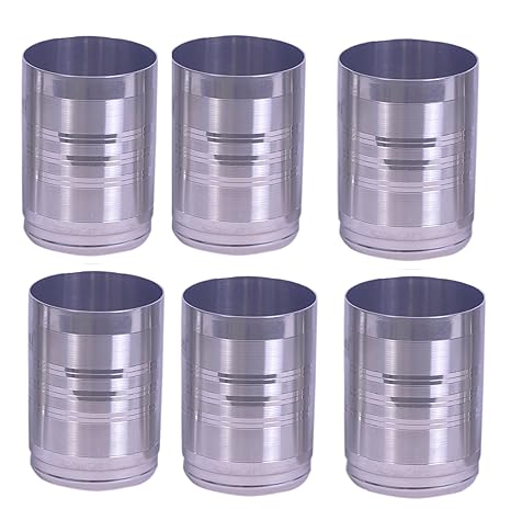 Dynore Round Shape Drinking Glass Set of 6