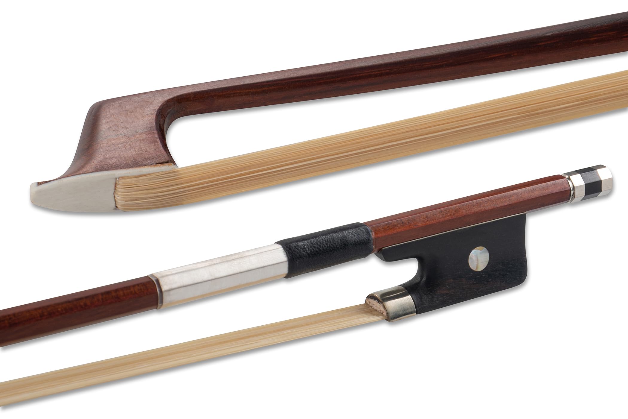 GEWA Pure Viola Bow 4/4 - Natural Hair - Octagonal Stick - Ebony Frog