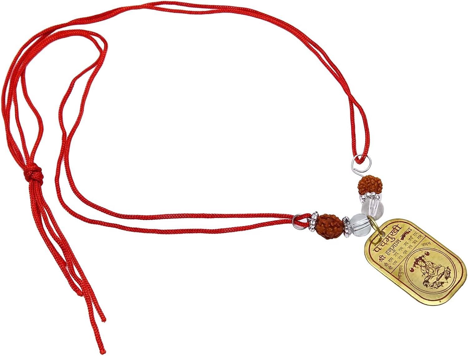 inCAREofGOD Religious Indian Siddh Shri Panchmukh Hanuman Kavach Yantram Rudraksh Locket Vastu, Antique Gold (Design#3) - Image 3