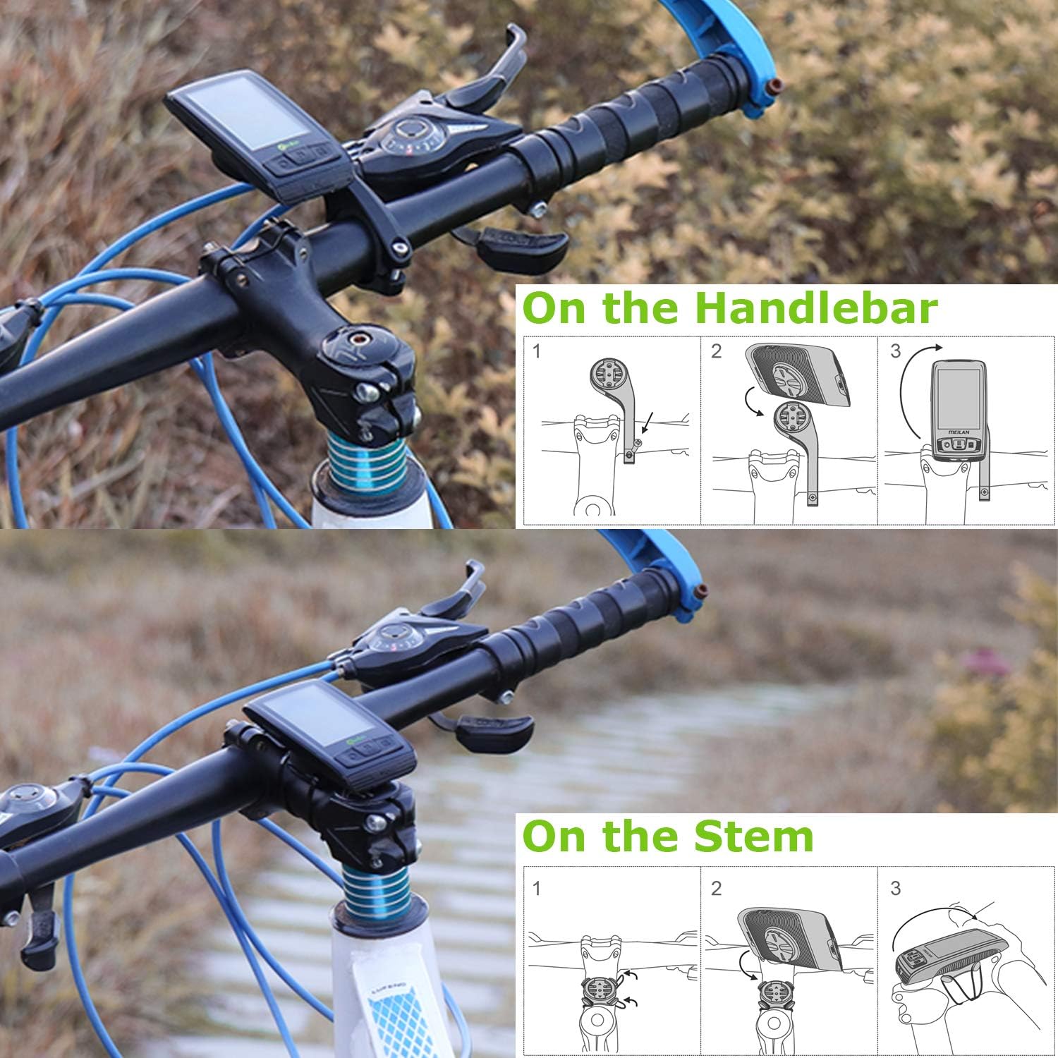MEILAN M4 Wireless Bike Computer, IPX5 Waterproof Cycling Computer with 2.5 Inch Backlight LCD, ANT+ BLE4.0 Bicycle Computer Bicycle Speedometer and Odometer with Cadence/Speed Sensor : Sports & Outdoors