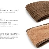 DRESHOW Women Warm Winter Knitted Headband Ear Warmer Fleece Lined 2 Pack view 6