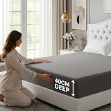 IR Imperial Rooms King Size Fitted Sheet Extra Deep Grey Microfiber view 5
