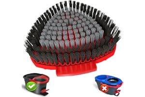 Bublador Scrubber Mop Replace Head Compatible with O Cedar EasyWring 1 Tank,Spin Replacements Heads,Scrub Brush Attachment for Bathroom,Kitchen and Various of Hard Floors
