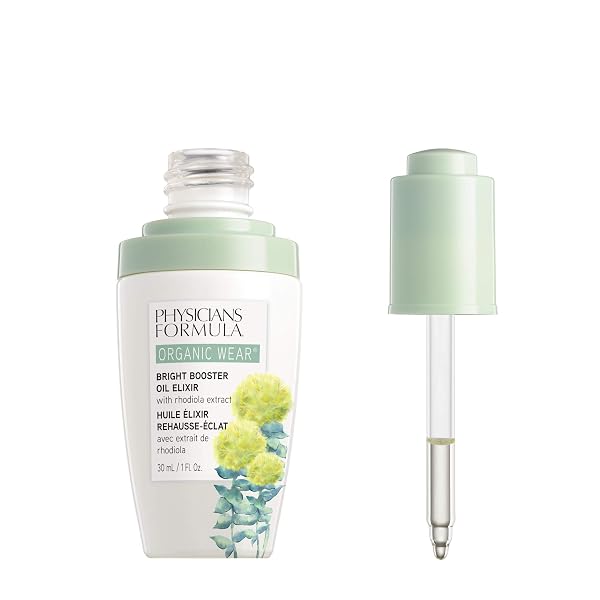 PHYSICIANS FORMULA ORGANIC WEAR ALL NATURAL BRIGHT BOOSTER OIL ELIXIR | DERMATOLOGIST TESTED, CLINICIALLY TESTED