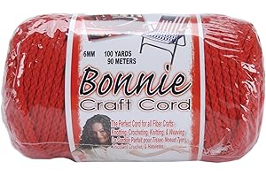 PEPPERELL CRAFTS Pepperell Bonnie Macrame Craft Cord 6mmX100yd - Red
