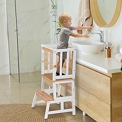 COSYLAND Kids Kitchen Step Stool, Toddler Standing