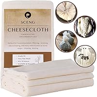 Cheesecloth, Grade 90, 36 Sq Feet, Reusable, 100% Unbleached Cotton Fabric, Ultra Fine Cheese Cloth for Cooking - Nut…