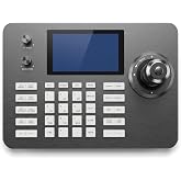 PTZ Controller Camera Controller POE Network 4D Joystick &amp; Zoom Knob | H.264/H.265 Decoding Network IP Security Camera Keyboard with 5" LCD Display Preset Patrol AB Scan for NDI License Included