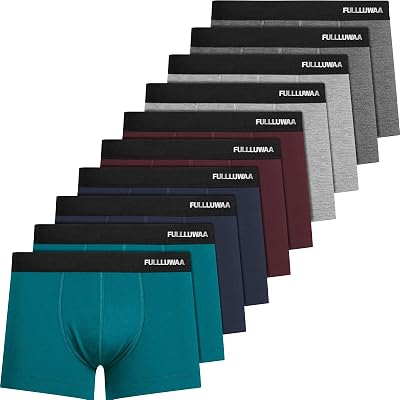 Boxershorts Herren 10er Pack Baumwolle Unterhosen Männer Ohne Kratzenden Zettel Atmungsaktiv und Weiche Herrenunterwäsche