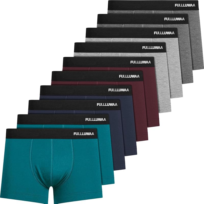 Boxershorts Herren 10er Pack Baumwolle Unterhosen Männer Ohne Kratzenden Zettel Atmungsaktiv und Weiche Herrenunterwäsche