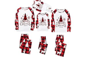 IFANd Christmas Pajamas for Family Matching Pjs Set Classic Plaid Xmas Clothes for Teens Womens Mens 2022 Gifts