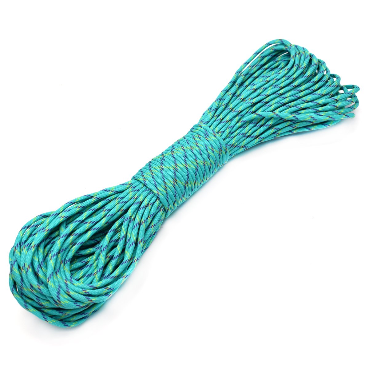 KEEJEA 100ft Type III 7 Strand Core Paracord 550 Parachute (99# Light Blue Camo)