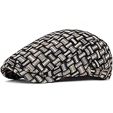 Quanhaigou Unisex Denim Newsboy Hats Flat Ivy Gatsby Cabbie Driving Berets Hat Cotton Dad Cap for Men Women