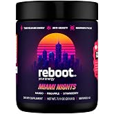 Reboot Energy - Miami Nights - Mango Pineapple Strawberry (42 Servings, 16 oz)