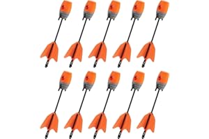 Zing Zonic Whistling Arrow Refill Pack 10 Orange Arrows, Compatible with HyperStrike Firetek Z-Tek Z-Curve Z-Bow Archery Toy 
