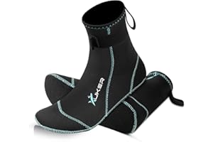 XUKER Neoprene Water Socks for Kids Toddlers 3mm Sand Proof Beach Volleyball Socks Diving Boots for Outdoor Water Sports
