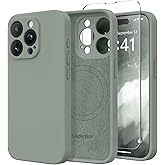 SuydanBox Magnetic for iPhone 14 Pro Max Case, Compatible with MagSafe, [Full Camera Protection][Screen Protector] Silicone Shockproof Protective Phone Case for iPhone 14 Pro Max 6.7
