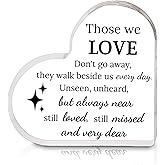 Sympathy Gifts for Loss of Loved One, Memorial Gifts, Grief Acrylic Heart Table Decor Bereavement Gifts Idea Condolence Christmas Remembrance Gifts for Loss of Mom Dad Friend Son Daughter Dog