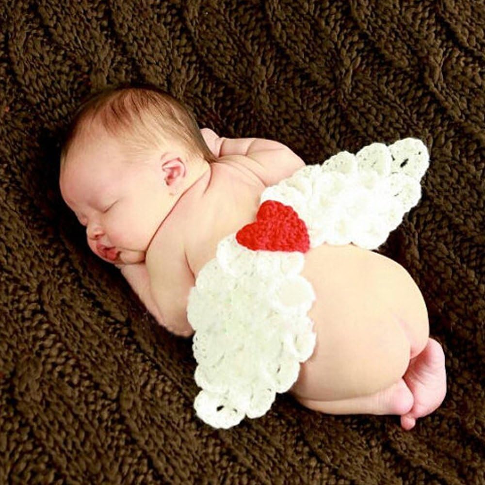 UOMNY Baby Newborn Photography Props Angel Wings Handmade Crochet Knitted Unisex Baby Outfit Photo Prop Baby Photography