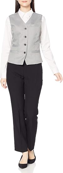 Amazon セシール スーツベスト ベスト パンツ 2点セット 事務服スーツベスト ストレッチ素材 洗濯機ok 撥水 形態安定 防汚加工 選べる丈 レディース Ar 436 事務服 オフィス制服 通販