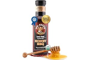 Mr. Spice Organic Honey BBQ Sauce, Salt Free BBQ Sauce (5mg/serving), Gluten Free, Low Sodium Barbecue Sauces for Marinade, Grill & Air Fryer, No Salt Award-Winning Flavor, 13.5 Ounce (Pack of 1)