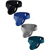 iKingsky Men's Cheeky Thongs Low Rise Stretch Mini Cheek Underwear Sexy Bulge Under Panties for Men