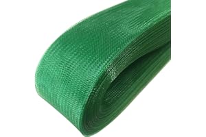 WARMADORN 3 Inch 50 Yard Soft Horsehair Braid for Boning Sewing Wedding Dress Dance Skirt Gowns Shaping Trimming Accessories (Forest Green)