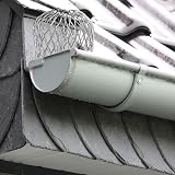 HexinYigjly 4 Pcs Aluminum Gutter Guards 3.5in Downpipe Leaf Guard 2-4in view 5