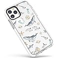 Frepstudio Clear Case Compatible with iPhone 13 Pro Max 6.7 inch,Girls Women Cute Blue Sea World Ocean Whale Dolphin Fish Funny Design Soft Protective Case Compatible for iPhone 13 Pro Max