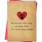 ICOOLYI Thoughtful Pet Sympathy Card for Dog or Cat｜Loss of Dog Cat Sympathy Gift – All-Pet Remembrance Card With Heartfelt Message