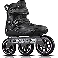 Adult Inline Skate - COSMOID High Performance Roller Skates Blades for Women & Men, 3 Wheels 110mm Metal Frame,Indoor Outdoor and Fitness Black