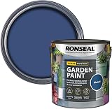 Ronseal Garden Paint Bluebell 2.5 Litre RSLGPBLUB25L Waterproof Colours