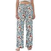 Miniyear Womens Pajama Pants Lightweight Casual Comfy Lounge Palazzo Pants Sleepwear Loungewear PJs Bottoms with Pockets