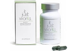 It Just Works Whole Body Natural Deodorizing Supplement for Full Freshness - Vegan & Organic Internal Deodorant for Underarms, Intimate Areas, and Private Parts, 30 Capsules
