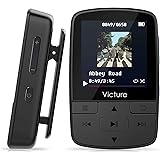 Victure MP3 Player Clip Bluetooth 8G with FM Radio Sport Pedometer Voice Recorder Earphones Expandable up to 128GB